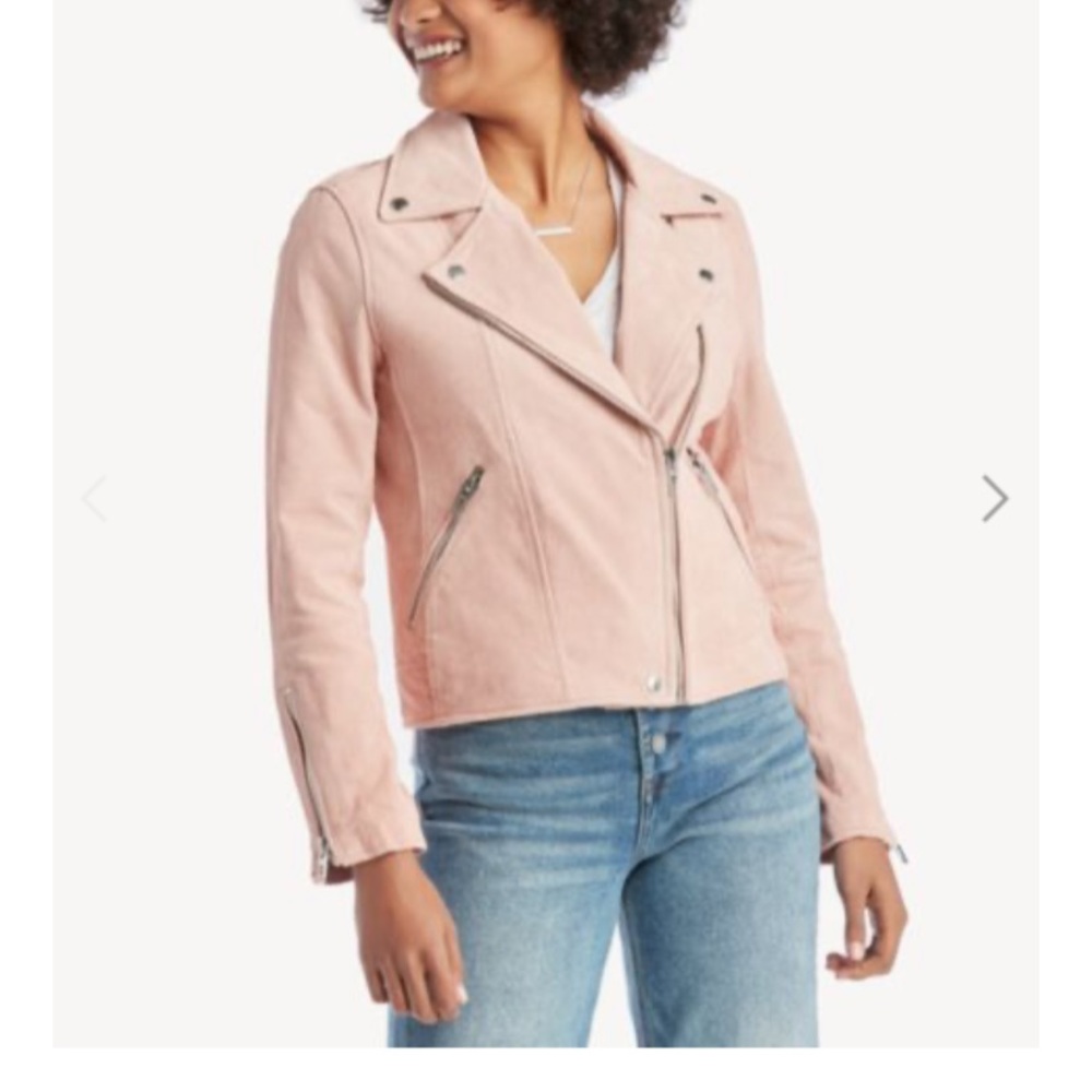 Blank NYC Blush Vegan Leather Jacket